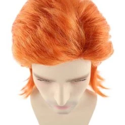 HPO 70's Disco Men's Wig | Orange Retro Wig | Premium Breathable Capless Cap