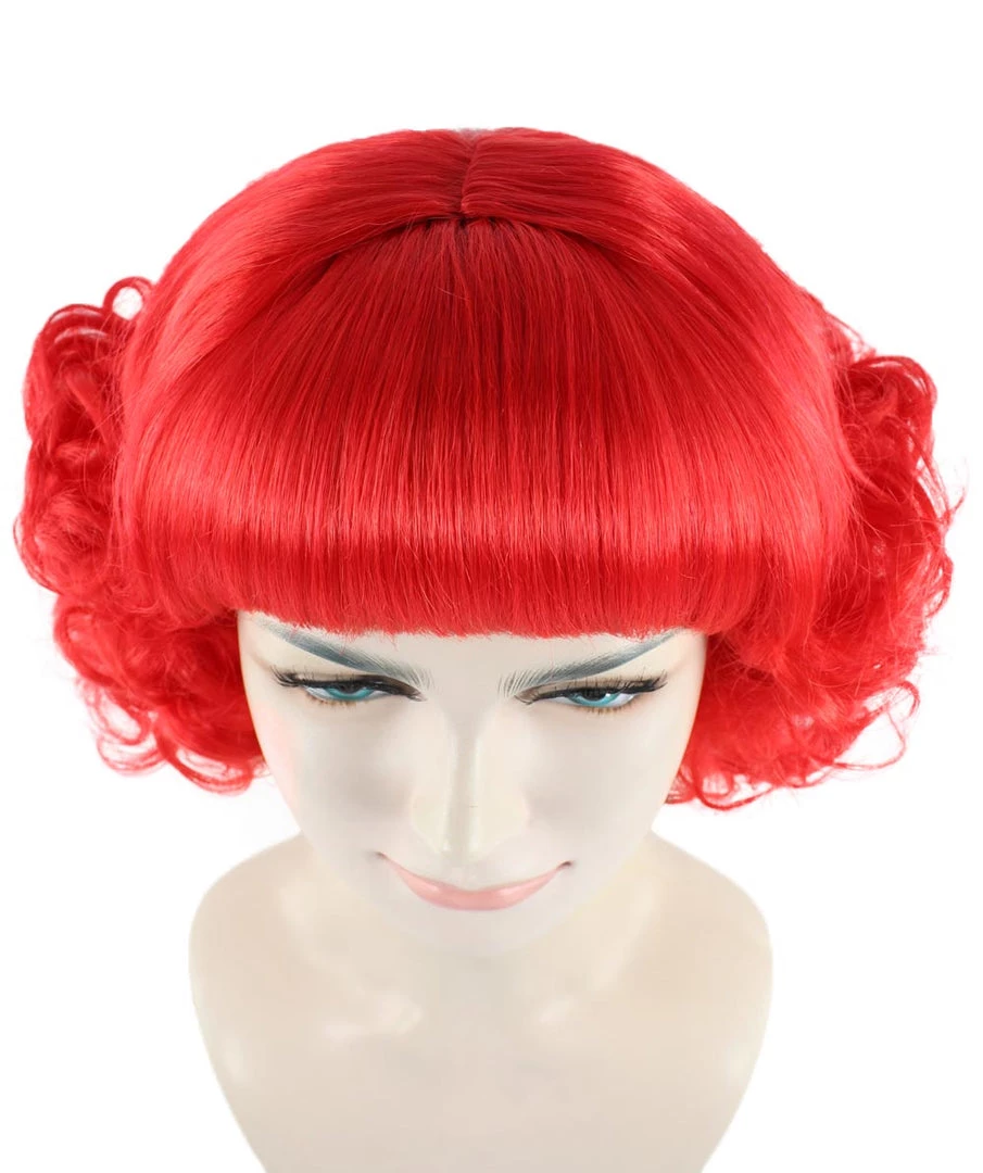 HPO Women's Short Red Cute Curly Wavy Wig | Party Ready Fancy Cosplay Halloween Wig | Premium Breathable Capless Cap 7 HPO Women's Short Red Cute Curly Wavy Wig | Party Ready Fancy Cosplay Halloween Wig | Premium Breathable Capless Cap