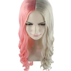HPO Super Long Women's Wig | Curly Half Light Pink And Blonde Wig | Premium Breathable Capless Cap 15 HPO Super Long Women's Wig | Curly Half Light Pink And Blonde Wig | Premium Breathable Capless Cap