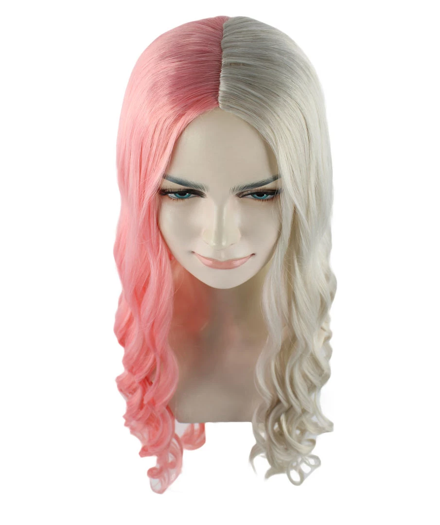 HPO Super Long Women's Wig | Curly Half Light Pink And Blonde Wig | Premium Breathable Capless Cap 7 HPO Super Long Women's Wig | Curly Half Light Pink And Blonde Wig | Premium Breathable Capless Cap
