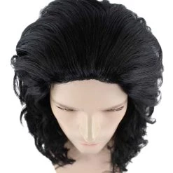 HPO Men's Movie Mens Black Curly Wig | Cosplay Wig | Premium Breathable Capless Cap