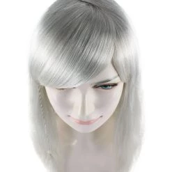 HPO Men's Womens Glamourama Grey Wig | Stage/Event Fancy Halloween Wig | Premium Breathable Capless Cap