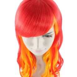 HPO Flame Womens Wig | Fancy Stage Appropriate Fire Orange Event Wig | Premium Breathable Capless Cap Men's 15 HPO Flame Womens Wig | Fancy Stage Appropriate Fire Orange Event Wig | Premium Breathable Capless Cap Men's