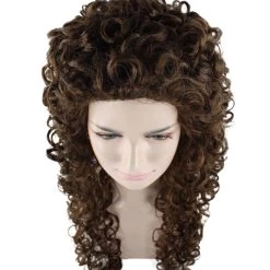 HPO Men's Long Curly Boogie Babe Womens Wig | Dramatical Cosplay Halloween Wig | Premium Breathable Capless Cap