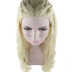 HPO Women's Queen Blonde Wavy Wig Video Game Cosplay | Premium Breathable Capless Cap