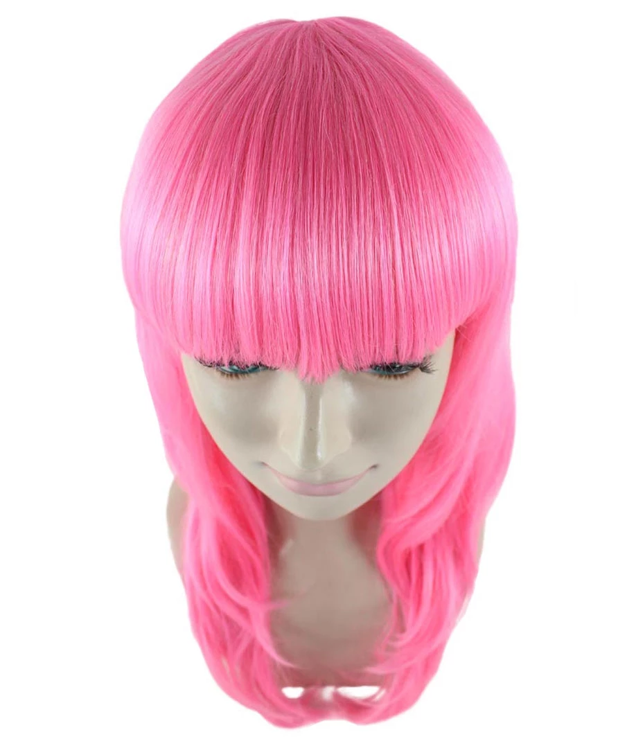 HPO Men's Long Pink Womens Wig | Fancy Party Event Ready Halloween Wig | Premium Breathable Capless Cap 7 HPO Men's Long Pink Womens Wig | Fancy Party Event Ready Halloween Wig | Premium Breathable Capless Cap