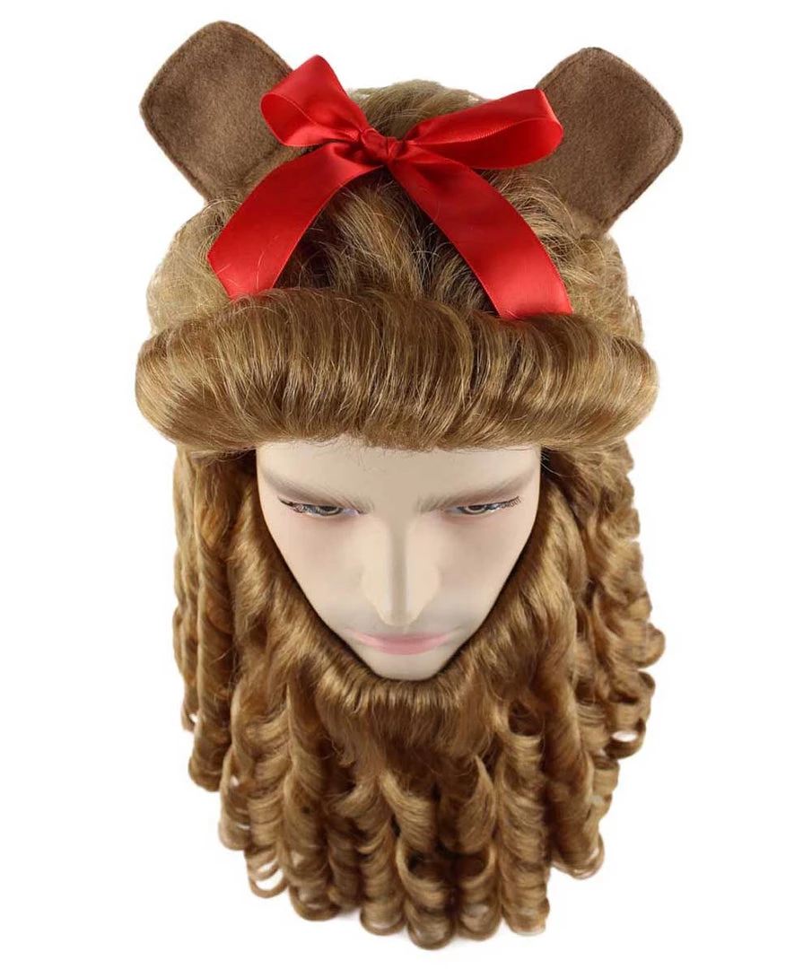 HPO Men's Mens Lion Wig | Brown Cosplay Wig | Premium Breathable Capless Cap 7 HPO Men's Mens Lion Wig | Brown Cosplay Wig | Premium Breathable Capless Cap