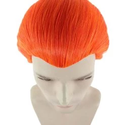 HPO Men's All Back Orange Mens Wig | Cosplay Halloween Wig | Premium Breathable Capless Cap 15 HPO Men's All Back Orange Mens Wig | Cosplay Halloween Wig | Premium Breathable Capless Cap
