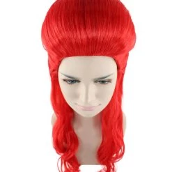 HPO Poison Womens Wig | Long Red Cosplay Wig | Premium Breathable Capless Cap Men's 15 HPO Poison Womens Wig | Long Red Cosplay Wig | Premium Breathable Capless Cap Men's
