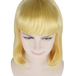 HPO Womens Actress Wig | Blonde Medium Bob Wig | Premium Breathable Capless Cap Men's 15 HPO Womens Actress Wig | Blonde Medium Bob Wig | Premium Breathable Capless Cap Men's