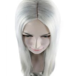 HPO Men's White And Black Long Womens Wig | Ghost Horror Sexy Cosplay Party Halloween Wig | Premium Breathable Capless Cap 15 HPO Men's White And Black Long Womens Wig | Ghost Horror Sexy Cosplay Party Halloween Wig | Premium Breathable Capless Cap