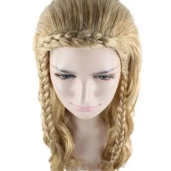 HPO Men's Long Curly Wave Braided Womens Wigs | Traditional Princess Blonde Wig | Premium Breathable Capless Cap 17 HPO Men's Long Curly Wave Braided Womens Wigs | Traditional Princess Blonde Wig | Premium Breathable Capless Cap
