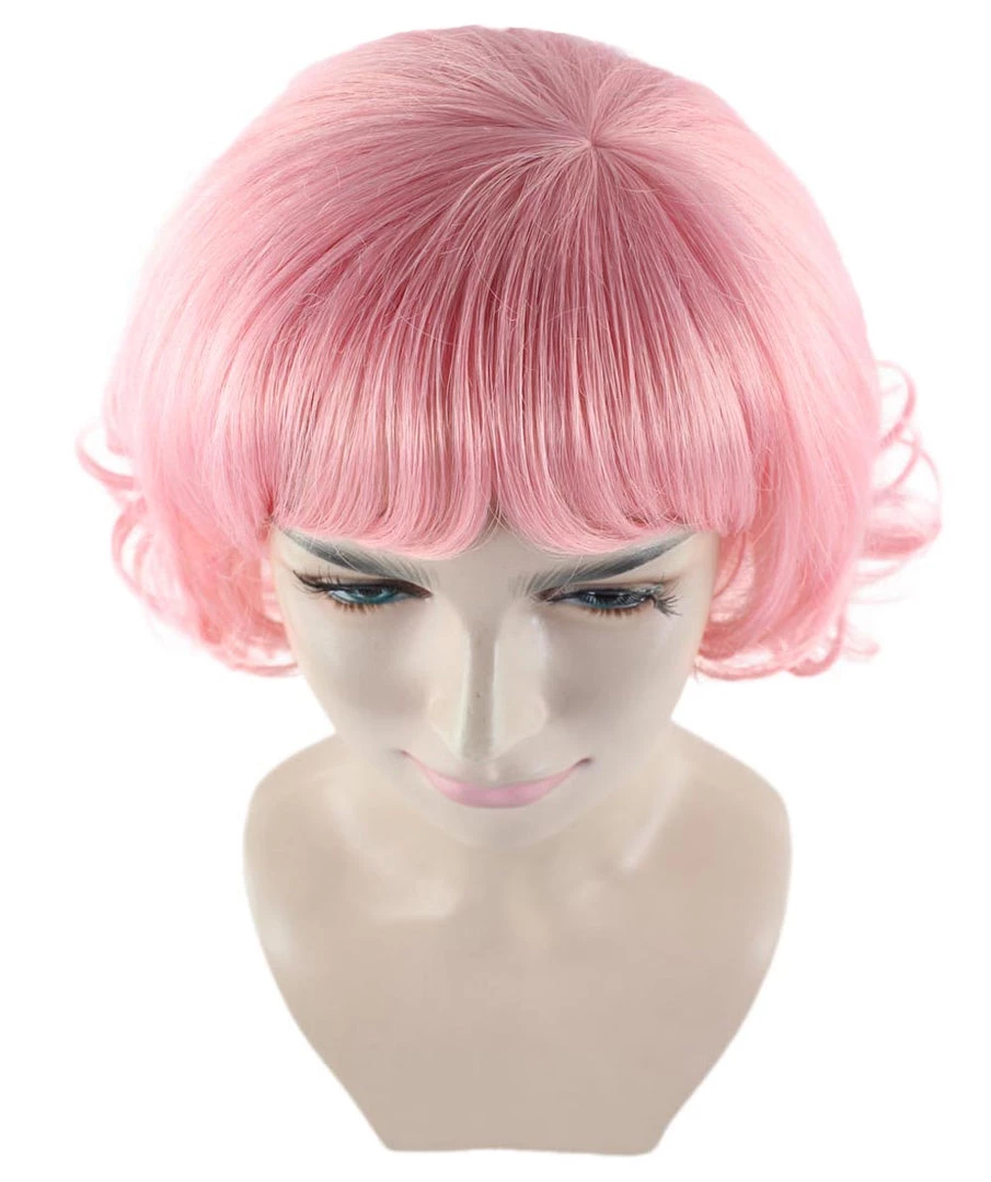 HPO Men's Pink Womens Wig | Coral Pink TV/Movie Party Ready Fancy Cosplay Halloween Wig | Premium Breathable Capless Cap 8 HPO Men's Pink Womens Wig | Coral Pink TV/Movie Party Ready Fancy Cosplay Halloween Wig | Premium Breathable Capless Cap
