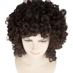 HPO Men's Womens Medium Curly Olympian Lady Wigs Collections | Cosplay Halloween Wigs | Premium Breathable Capless Cap