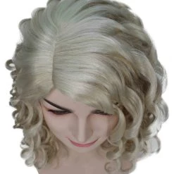 BC Wavy Introverted Bob | Women's Blonde Color Wavy Shoulder Length Trendy Introverted Bob Wig
