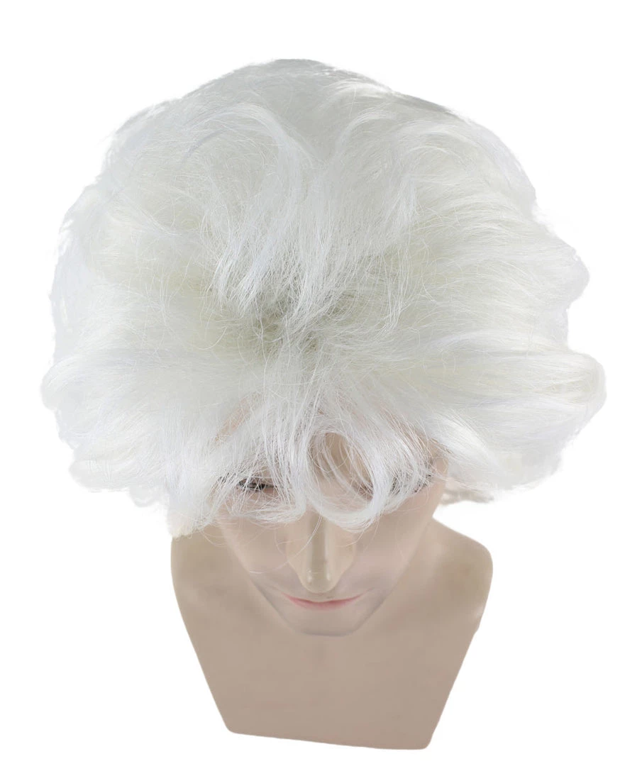 HPO Men's Crazy Scientist Mens Wig | White Cosplay Halloween Wig | Premium Breathable Capless Cap 7 HPO Men's Crazy Scientist Mens Wig | White Cosplay Halloween Wig | Premium Breathable Capless Cap