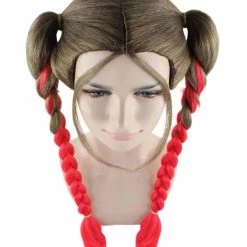 HPO Men's Briaded Womens Wig | Brown Red Cosplay Halloween Wig | Premium Breathable Capless Cap 15 HPO Men's Briaded Womens Wig | Brown Red Cosplay Halloween Wig | Premium Breathable Capless Cap
