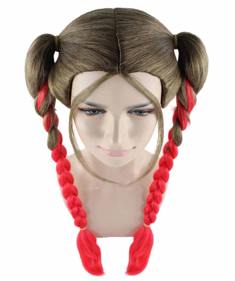 HPO Men's Briaded Womens Wig | Brown Red Cosplay Halloween Wig | Premium Breathable Capless Cap 7 HPO Men's Briaded Womens Wig | Brown Red Cosplay Halloween Wig | Premium Breathable Capless Cap