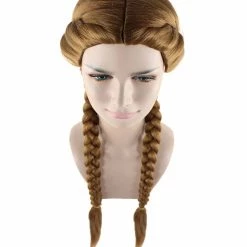 HPO Men's Long Braided Womens Wig | Brown Wig | Premium Breathable Capless Cap
