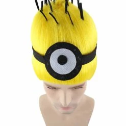 HPO Animation Yellow Mens Wig | Short Yellow Wig | Premium Breathable Capless Cap