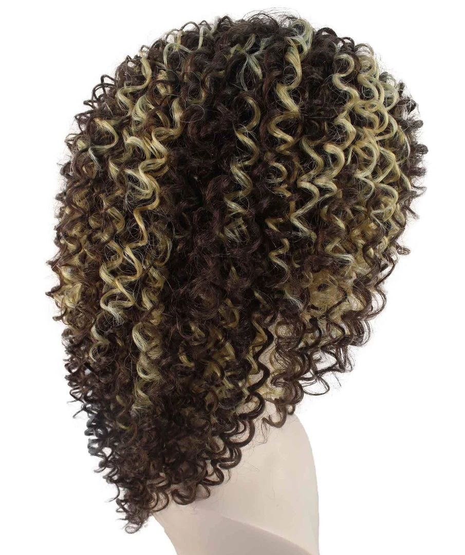 BC Pop Goddess | Women's Brown Color Curly Shoulder Length Trendy Pop Goddess Wig 5 BC Pop Goddess | Women's Brown Color Curly Shoulder Length Trendy Pop Goddess Wig