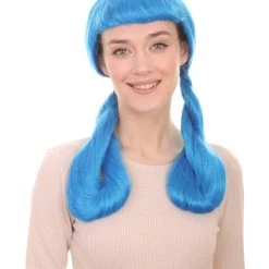 HPO Womens Candy Girl Wig | Sky Blue Cartoon Film Series Wig | Premium Breathable Capless Cap Women's