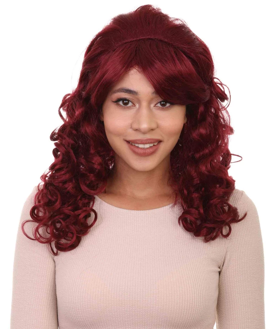 HPO Silver Screen Sensation Womens Red Adult Wig | Movie Character Cosplay Halloween Wig | Premium Breathable Capless Cap 1 HPO Silver Screen Sensation Womens Red Adult Wig | Movie Character Cosplay Halloween Wig | Premium Breathable Capless Cap