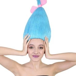HPO Unisex Dwarf Wig | Tall Blue Wig | Premium Breathable Capless Cap Women's