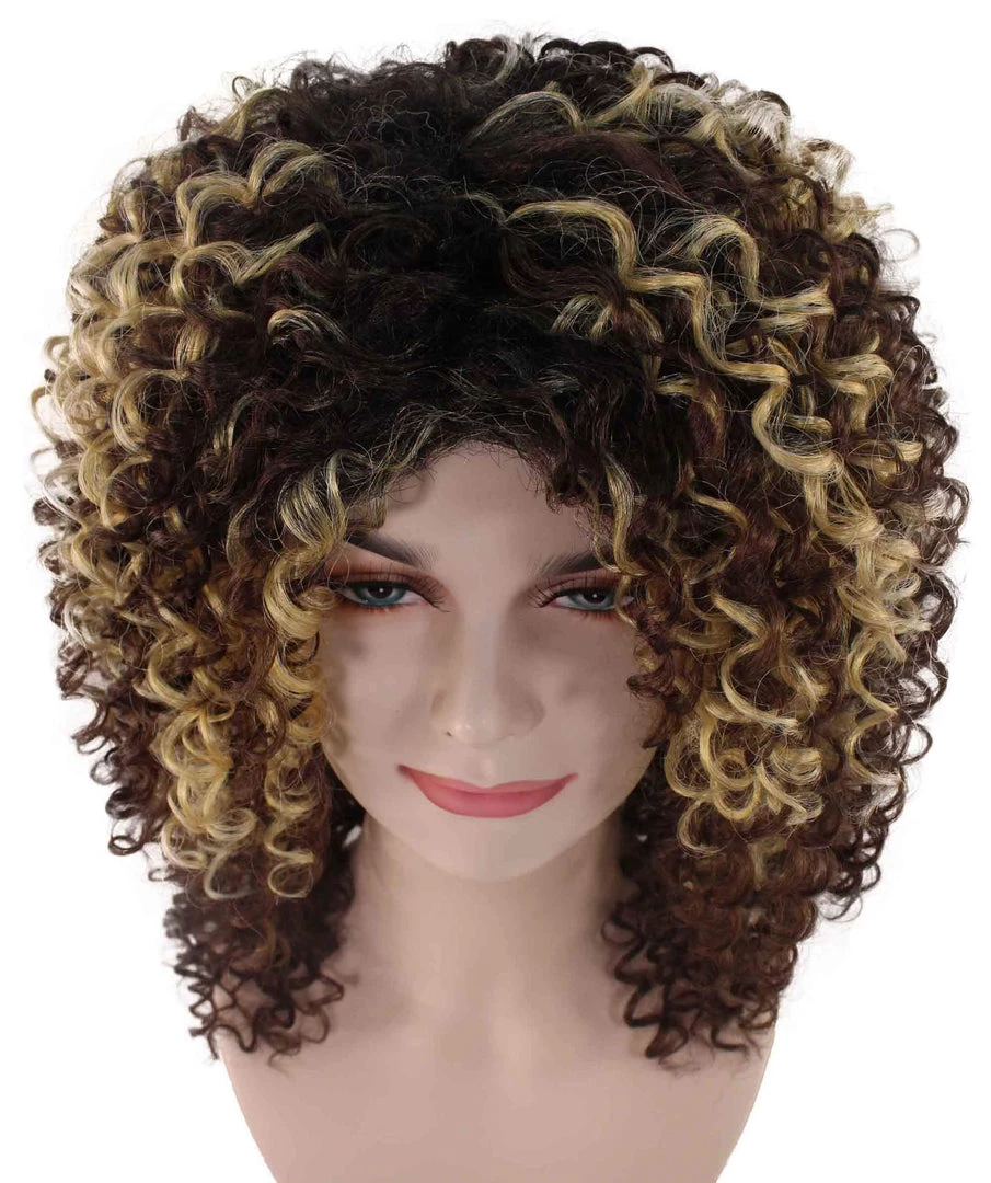 BC Pop Goddess | Women's Brown Color Curly Shoulder Length Trendy Pop Goddess Wig 7 BC Pop Goddess | Women's Brown Color Curly Shoulder Length Trendy Pop Goddess Wig