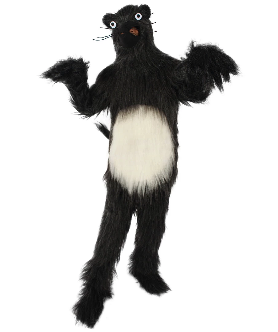 HPO White And Black Mouse Costume With Mask And Tail - Long Breathable Synthetic Fibers Bundle 1 HPO White And Black Mouse Costume With Mask And Tail - Long Breathable Synthetic Fibers Bundle