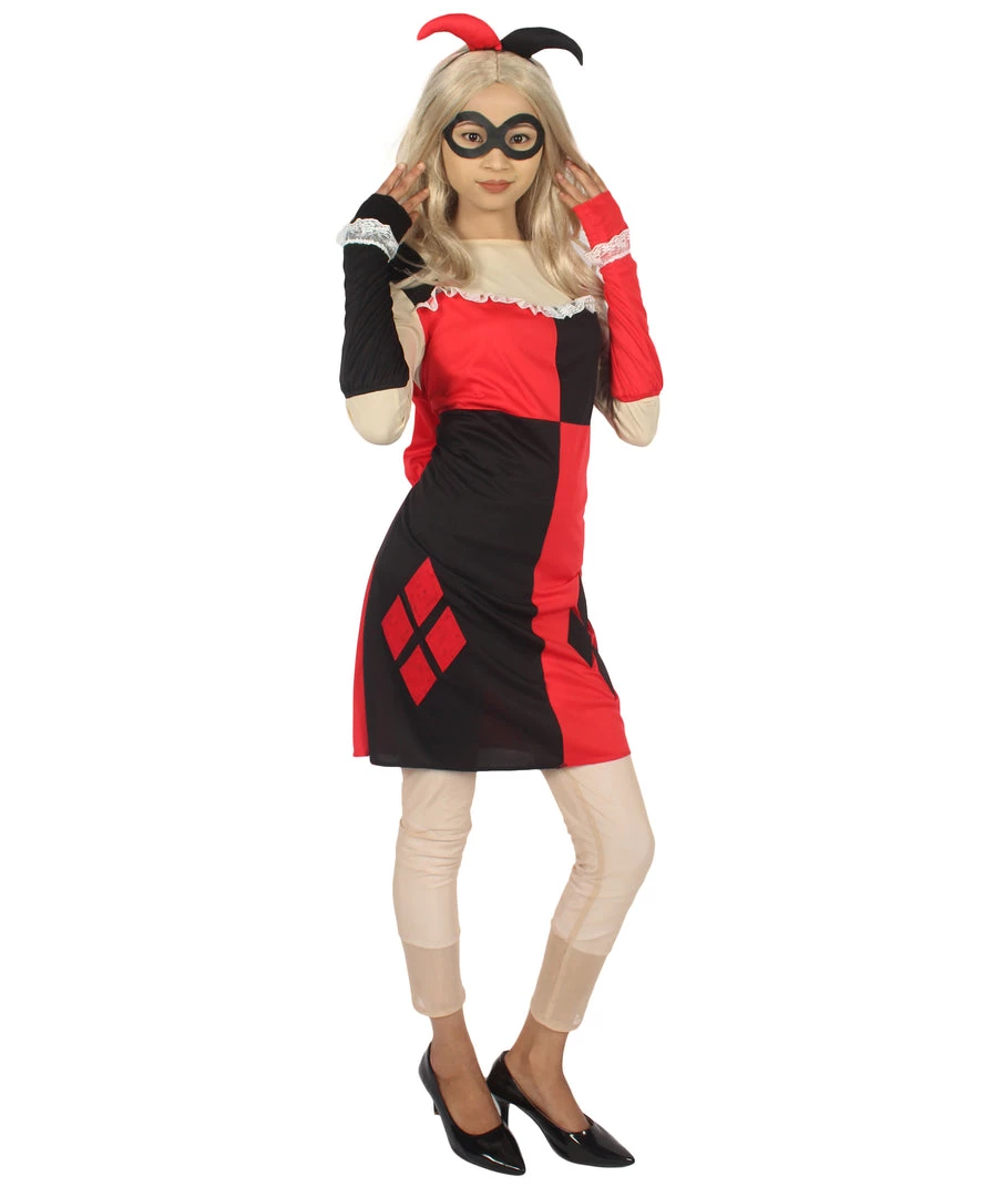 HPO Adult Women's Spades Poker Dress Costume | Black And Red Cosplay Costume 1 HPO Adult Women's Spades Poker Dress Costume | Black And Red Cosplay Costume