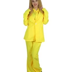 HPO Adult Women's Deluxe Party Suit Costume | Yellow Cosplay Costume