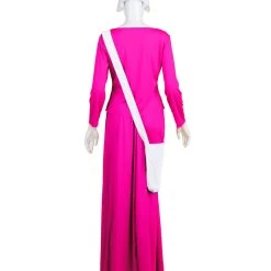 HPO Adult Women's Dress Handmaid Dress With Bag And Bonnet Costume | Fuchsia Cosplay Costume