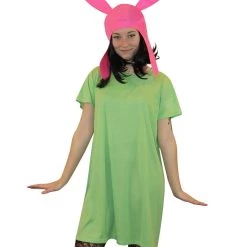 HPO Adult Women's Burgers Carton TV/Movie Costume | Pink & Green Halloween Costume