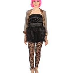 HPO Adult Women's Wild 80's Costume | Multi-Color Cosplay Costume