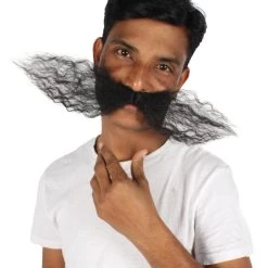 HPO Men's Dr Egg Head Mechanical Genius Curly Mustache Multiple Color Options