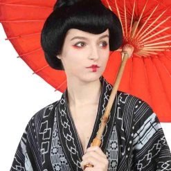 BC Men's Banana Costumes Womens Geisha Wig Black