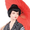 BC Men's Banana Costumes Womens Geisha Wig Black