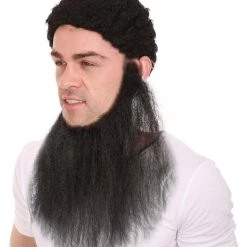 Men's Southern Long Beard Set | Black Human Hair | HPO