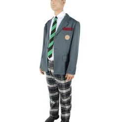 HPO Adult Men's Korean Zombie Bloodstain School Uniform With Grey Blazer | Multiple Size Options 10 HPO Adult Men's Korean Zombie Bloodstain School Uniform With Grey Blazer | Multiple Size Options