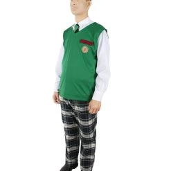 HPO Adult Men's Korean Zombie Bloodstain School Uniform With Green Sweater Vest | Multiple Size Options 10 HPO Adult Men's Korean Zombie Bloodstain School Uniform With Green Sweater Vest | Multiple Size Options