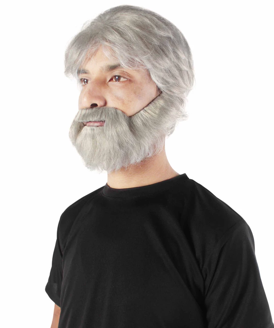 Adult Men's 10" Short Length Halloween Cosplay John Thorton Costume Wig, Synthetic Soft Fiber Hair With Long Beard Included | HPO 2 Adult Men's 10" Short Length Halloween Cosplay John Thorton Costume Wig, Synthetic Soft Fiber Hair With Long Beard Included | HPO