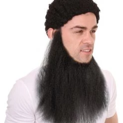 Men's Southern Long Beard Set | Black Human Hair | HPO