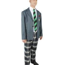 HPO Adult Men's Korean Zombie Bloodstain School Uniform With Grey Blazer | Multiple Size Options 14 HPO Adult Men's Korean Zombie Bloodstain School Uniform With Grey Blazer | Multiple Size Options