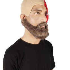 HPO Adult Men's Video Game God Of War Demigod Warrior Bald Cap With Beard