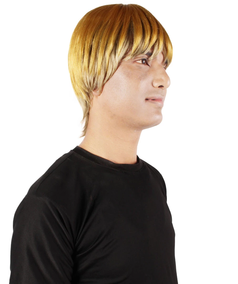 HPO Adult Men's Anime Manga Titan Attack Blonde Undercut Wig 4 HPO Adult Men's Anime Manga Titan Attack Blonde Undercut Wig