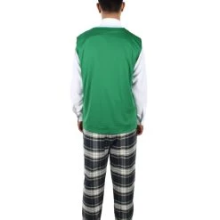 HPO Adult Men's Korean Zombie Bloodstain School Uniform With Green Sweater Vest | Multiple Size Options 12 HPO Adult Men's Korean Zombie Bloodstain School Uniform With Green Sweater Vest | Multiple Size Options