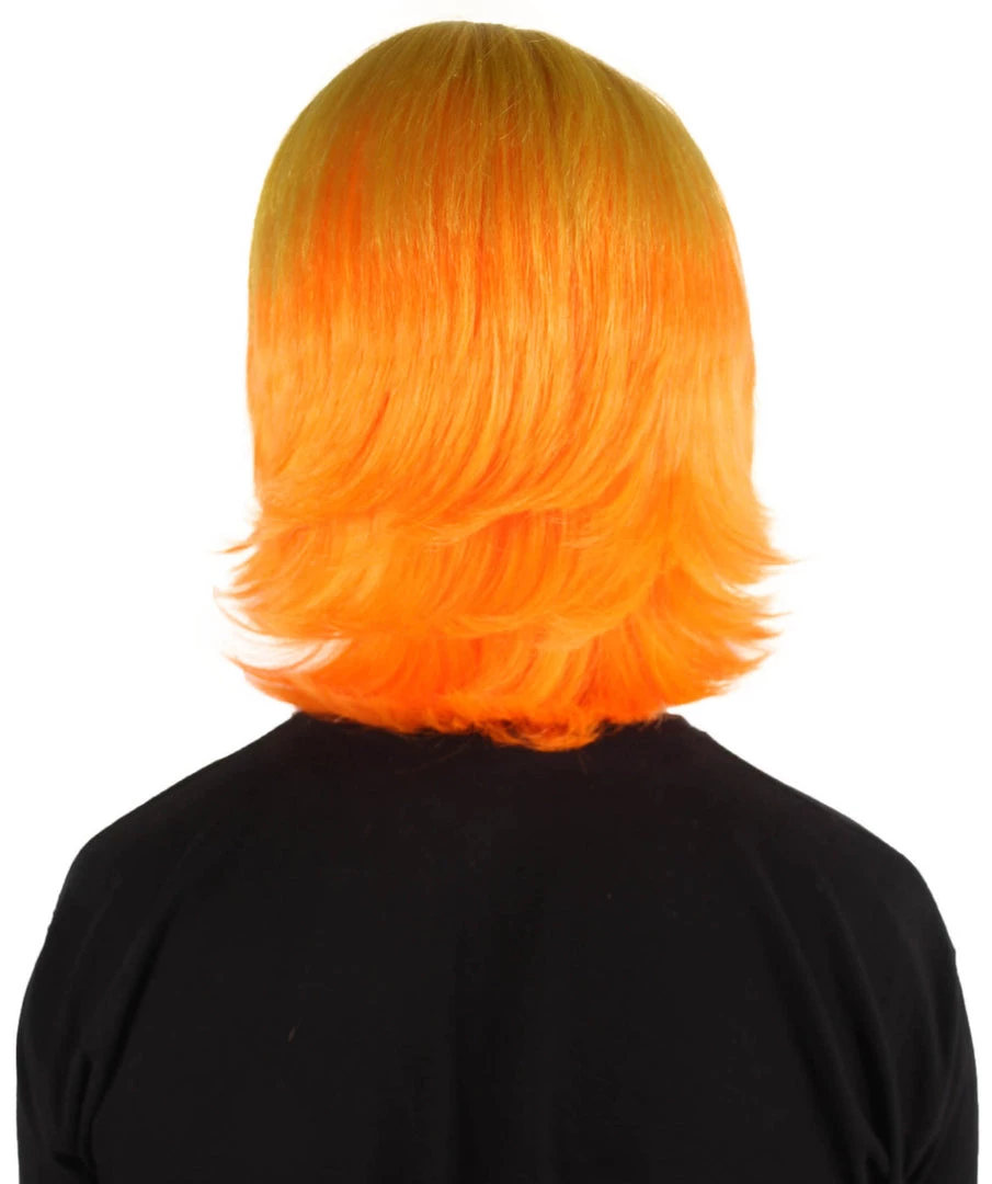 HPO Adult Men's Demon Hunter Anime Cosplay Yellow Orange Blonde Gradient Wig 5 HPO Adult Men's Demon Hunter Anime Cosplay Yellow Orange Blonde Gradient Wig