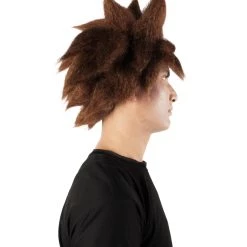 HPO Adult Men's Keyblade Warrior Video Game Brown Spiky Wig 14 HPO Adult Men's Keyblade Warrior Video Game Brown Spiky Wig
