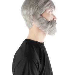 Adult Men's 10" Short Length Halloween Cosplay John Thorton Costume Wig, Synthetic Soft Fiber Hair With Long Beard Included | HPO 13 Adult Men's 10